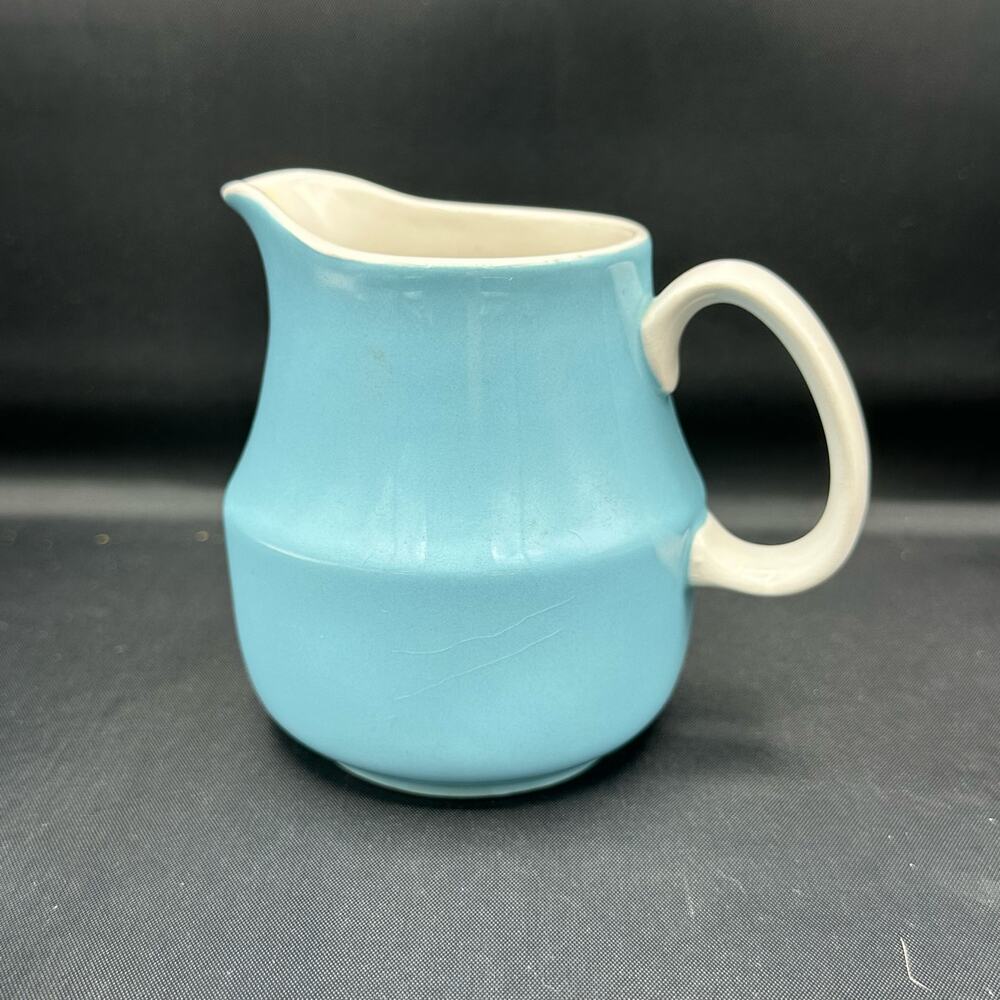 Vintage Creamer Mikasa Cera-Stone Blue Gigi Pattern Made in Japan